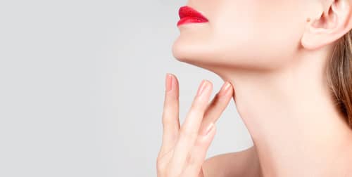 beautiful woman neck with clean skin and red lips-img-blog